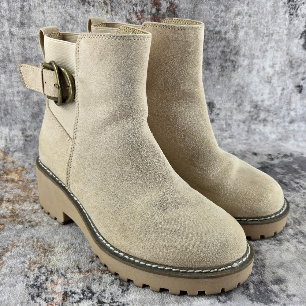 Torrid Blondo Dakota Waterproof Ankle Boots Women Beige Gorpcore Chunky Platform